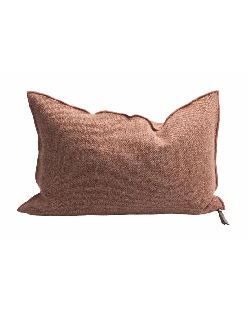 Coussin Vice Versa en toile Formentera, Argile
