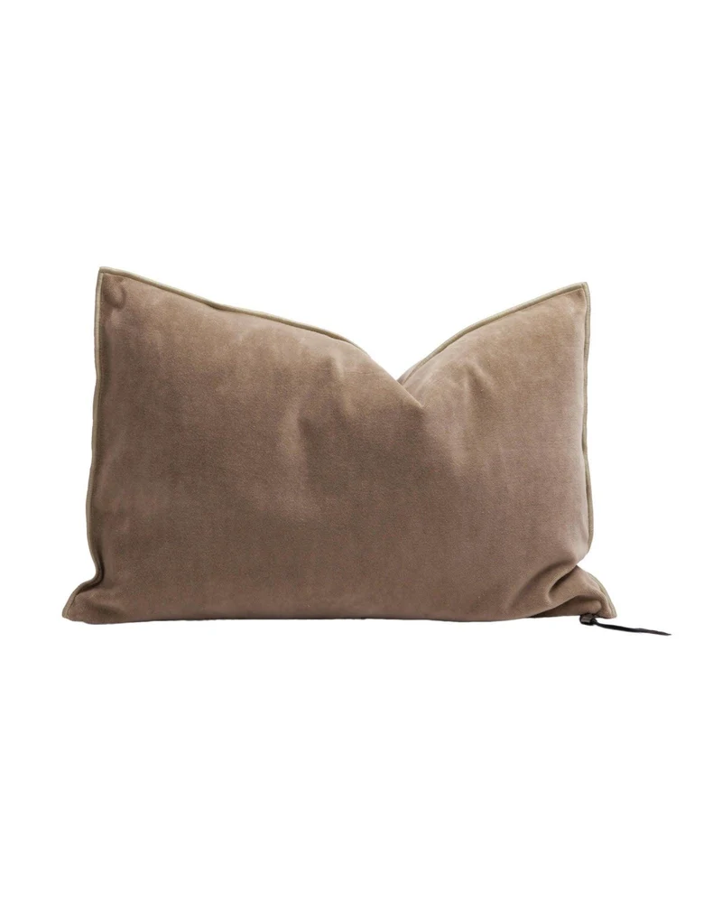 Coussin Vice Versa en Velours Vintage, Blush