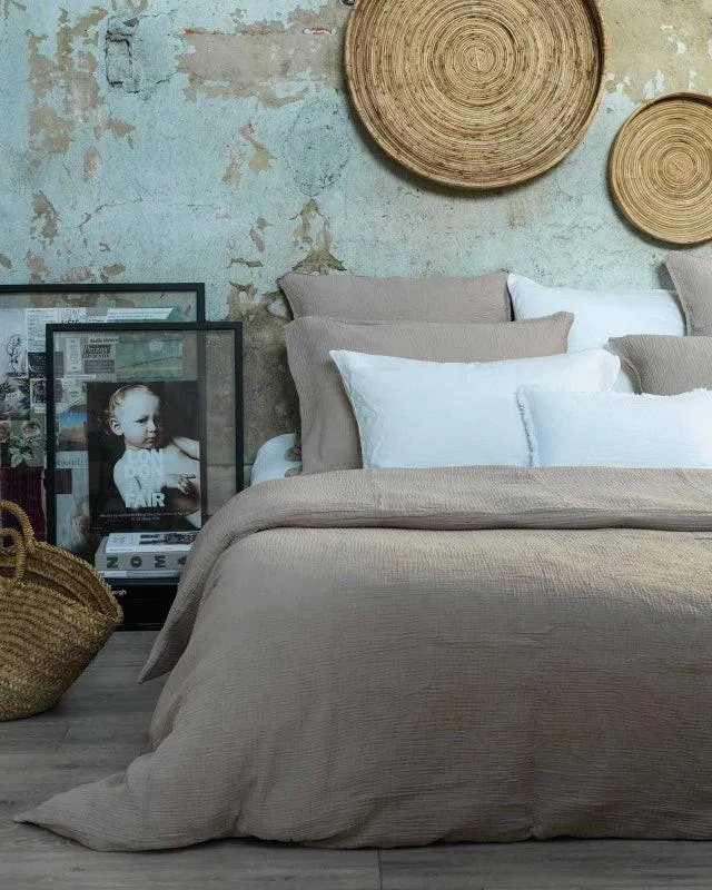 Housse de couette en gaze de coton, Sable