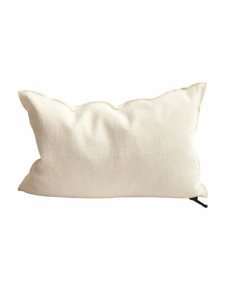 Coussin Vice Versa en toile Formentera, Blanc