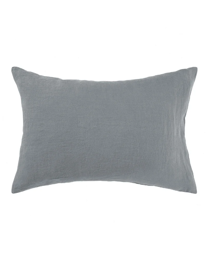 Taie d'oreiller Linge Particulier, Gris Bleu