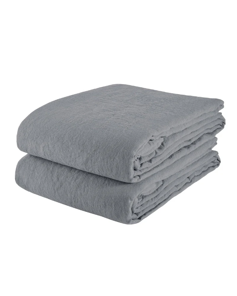 Housse de couette Linge Particulier, Gris Bleu
