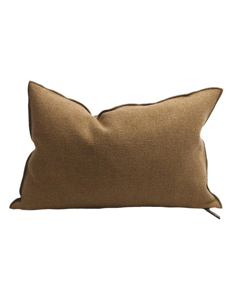Coussin Vice Versa en toile Formentera, Cappuccino