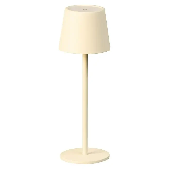 ROXY LAMPE DE TABLE LED - Extérieur métal blanc craie mat H 27,5 cm