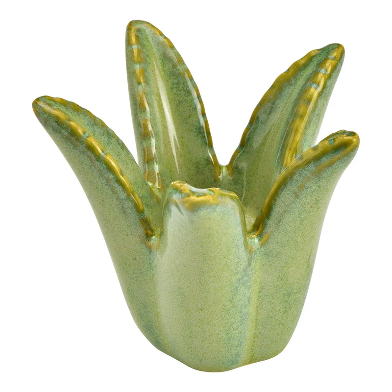 ALOE VERA Bougeoir céramique vert