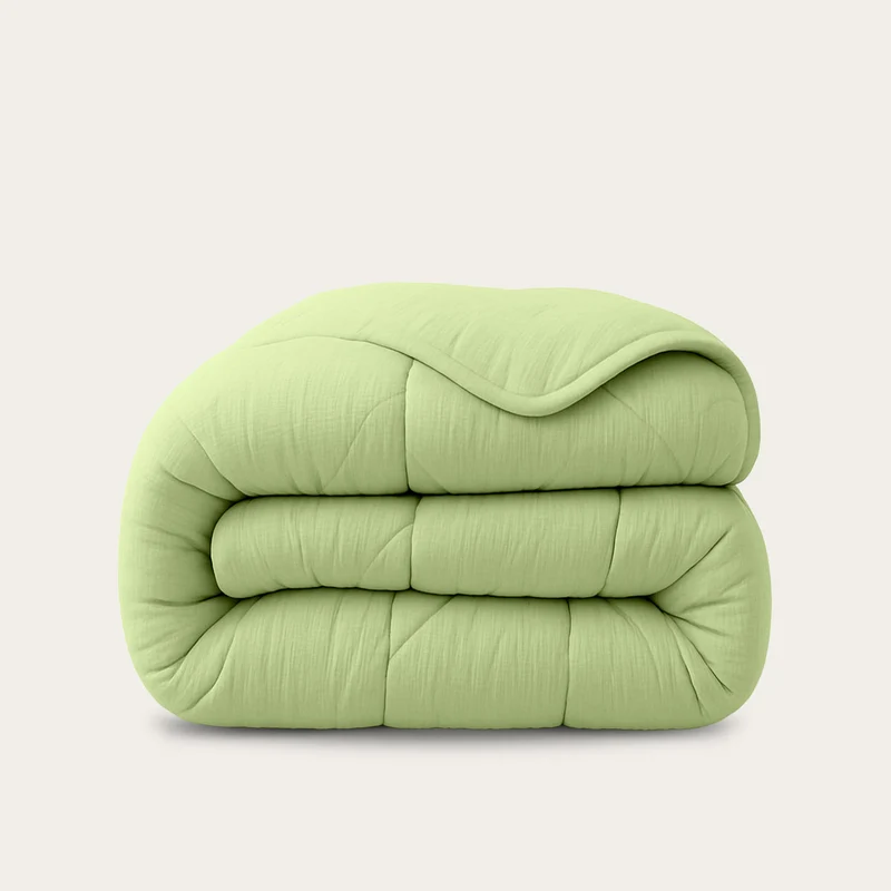 Wasbaar All Season Dekbed | Mousseline | Light Green