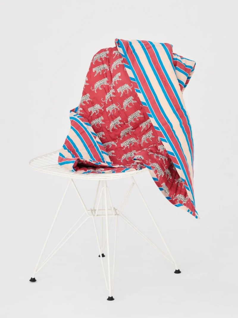 Plaid matelassé réversible