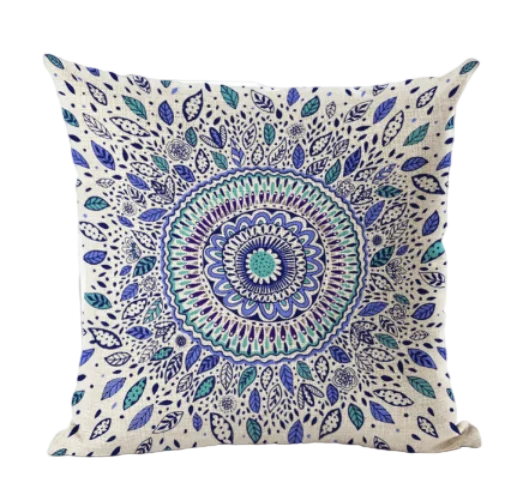 Housse de coussin 40x40 Mandala Blanc