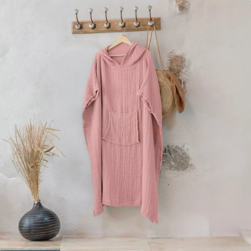 PONCHO Adulte S/M rose pêche
