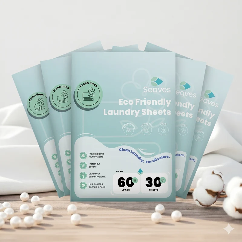 Seaves wasbundel | Fresh linen | 1 jaar wassen (5 stuks)