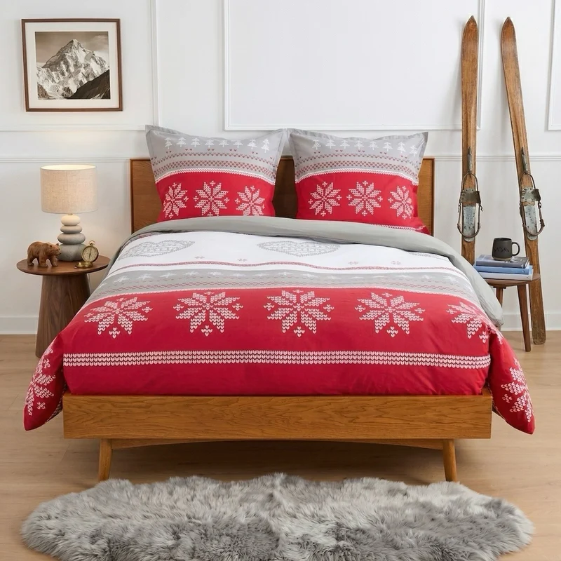 Parure de lit - Housse de couette Coeur des Alpes - Blanc des Prés
