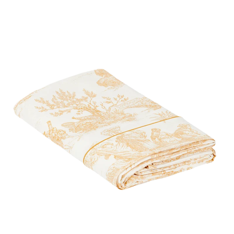 Drap plat Rêve en Or - Percale de coton