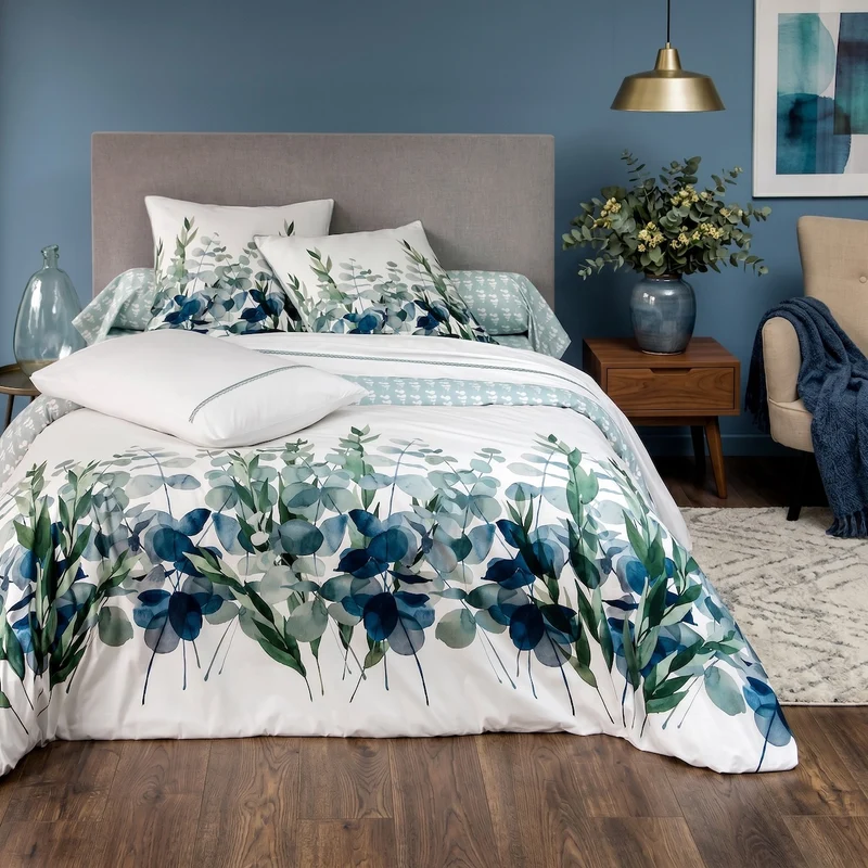 Housse de couette Eucalyptus - Percale de coton
