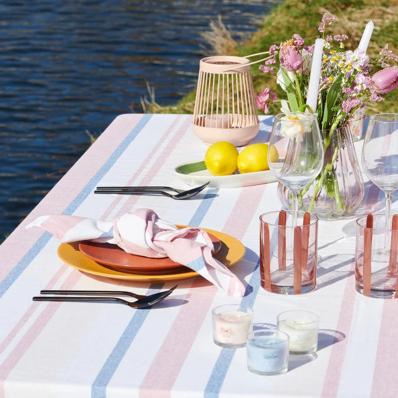 Linge de table rayé - 100% coton