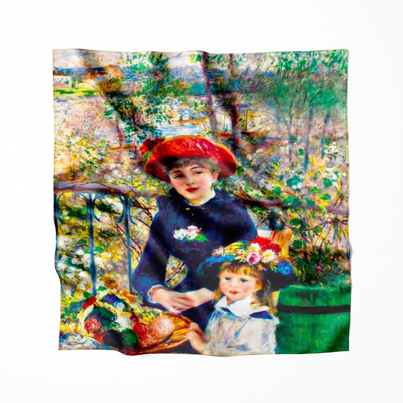 Carré de soie Auguste Renoir Sur la terrasse