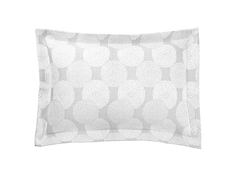 Taie d'oreiller Coton et Polyester - DAHLIA Gris
