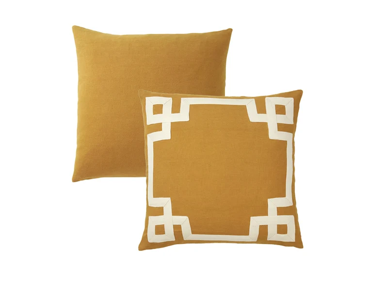 Housse de coussin en Lin - ACHILLE Ambre