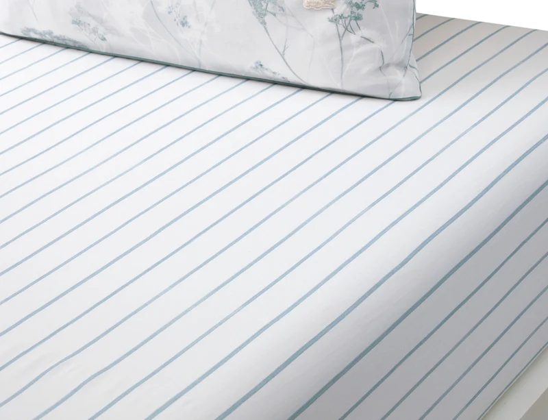 Drap housse Satin de coton lavé - WATER BLOOM