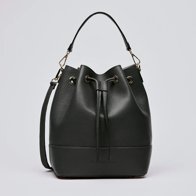 Sac seau Champs Elysé en cuir de veau italien