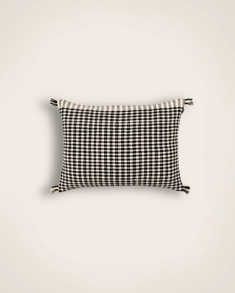 Housse de coussin pied de poule