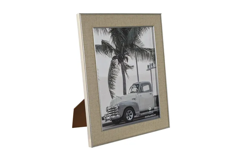 CADRE PHOTO - ps/verre - 25,5 x 1,5 x 30,5 cm - argenté
