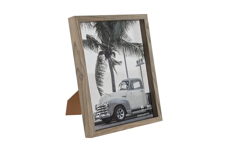 CADRE PHOTO - Mdf/verre - 21,5 x 2,5 x 26,5 cm - gris