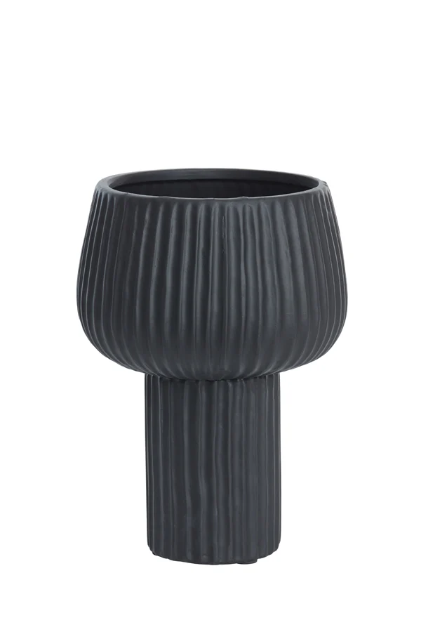 FEYA - Pot moyen décoratif noir - H31,5 cm