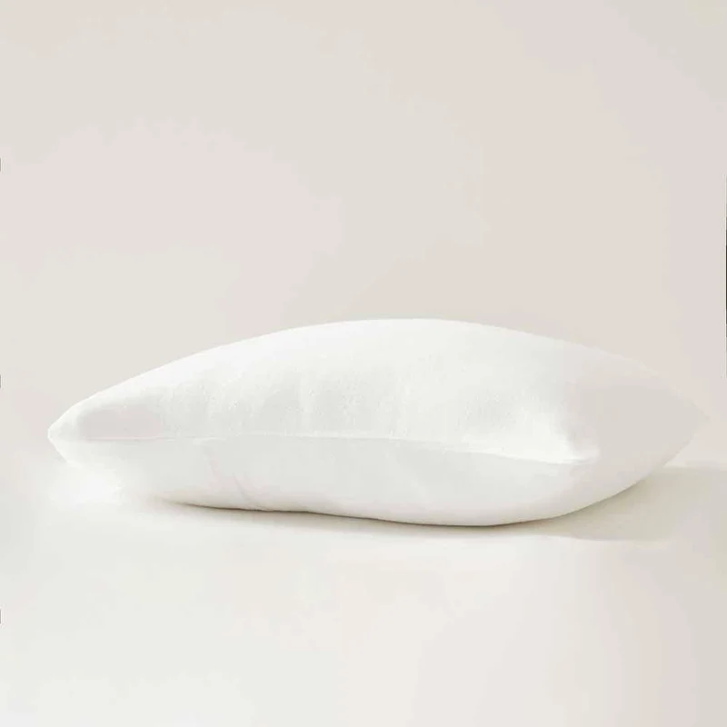 Protège oreiller en flanelle 100% coton bio Blanc