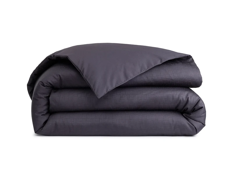 Housse de couette Satin de coton - LATTICE CARBON