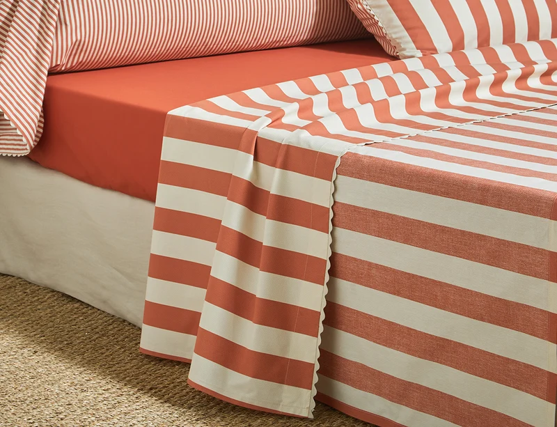 Drap plat Percale imprimée - Terra Cota