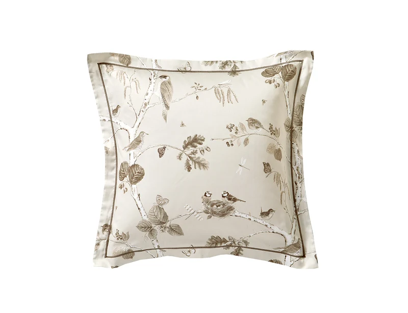 Taie d'oreiller Satin de Coton - WOODLAND Sepia