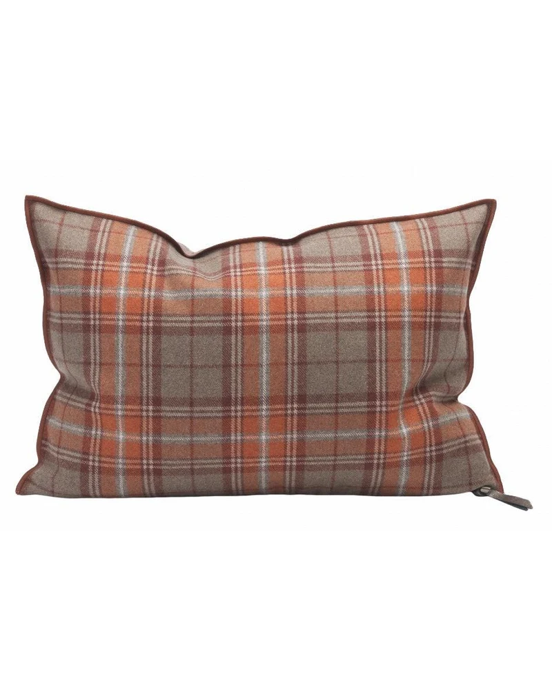 Coussin Vice Versa en Toile Drap de Laine Highlander, Brick Lane
