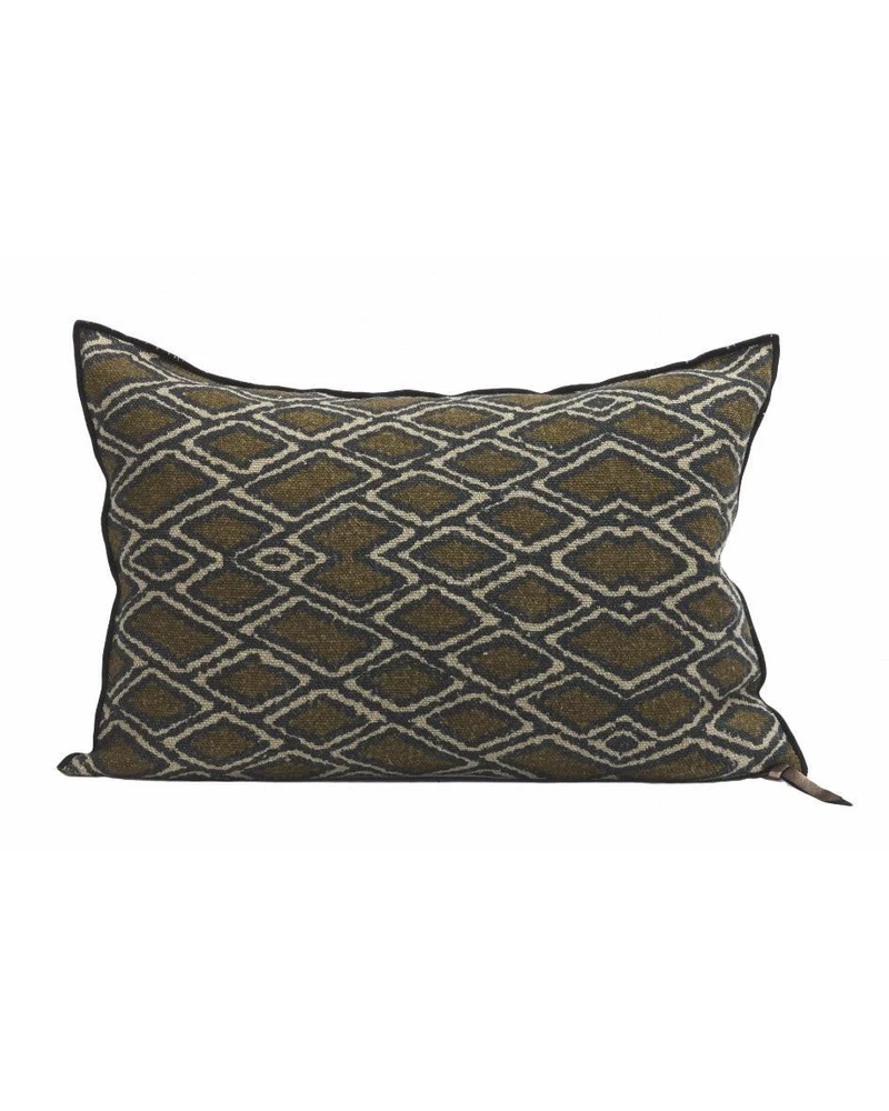 Coussin Vice Versa en toile Lin Wabi-Sabi, Samarkand Bronze