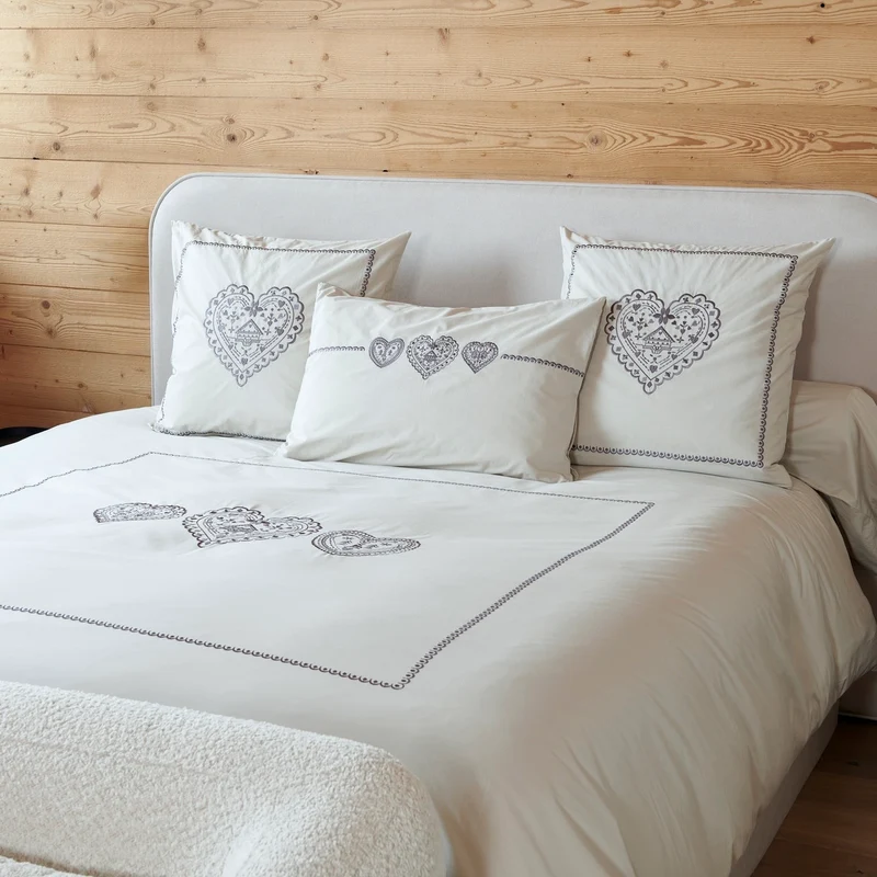Housse de couette Nuit au Chalet - Percale de coton