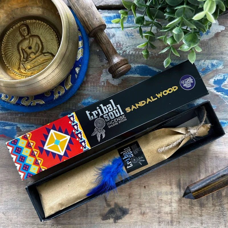 12 à 15 bâtonnets d'Encens âme tribale - Bois de Santal - Qualité Prix incroyable !