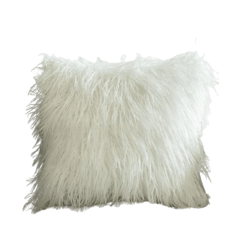 Housse de coussin 45x45 Polaire Blanc