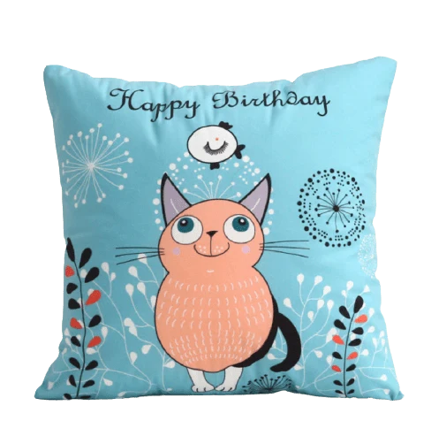 Housse de coussin 45x45 Joyeux Anniversaire
