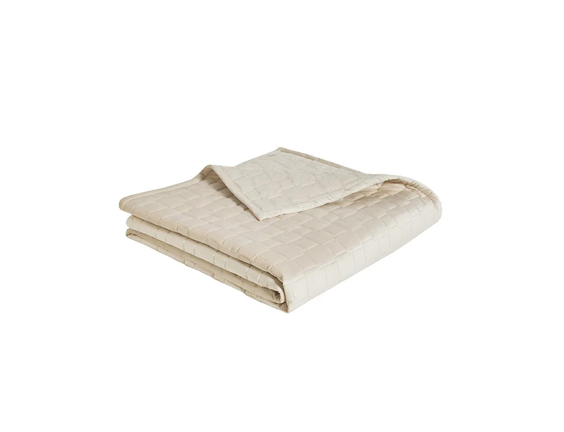 Jeté de lit Velours matelassé - SPIRIT Naturel