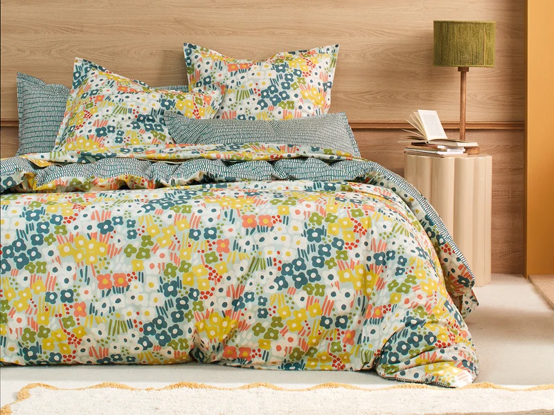 SPRING Azur - Percale de coton