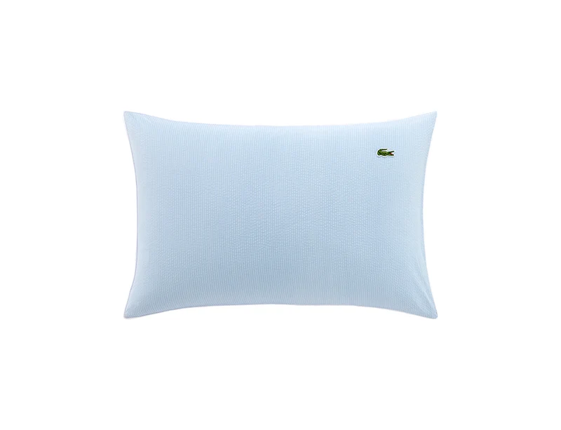 Taie d'oreiller Percale Seersucker et Percale Unie - L TAMIS Sky
