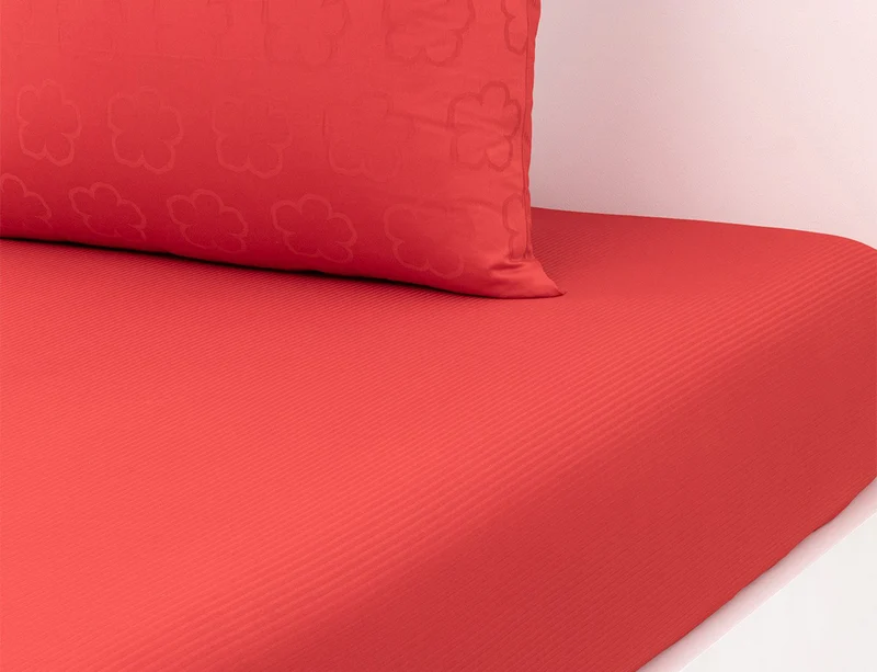 Drap housse Satin Jacquard - K HANADOT Pavot