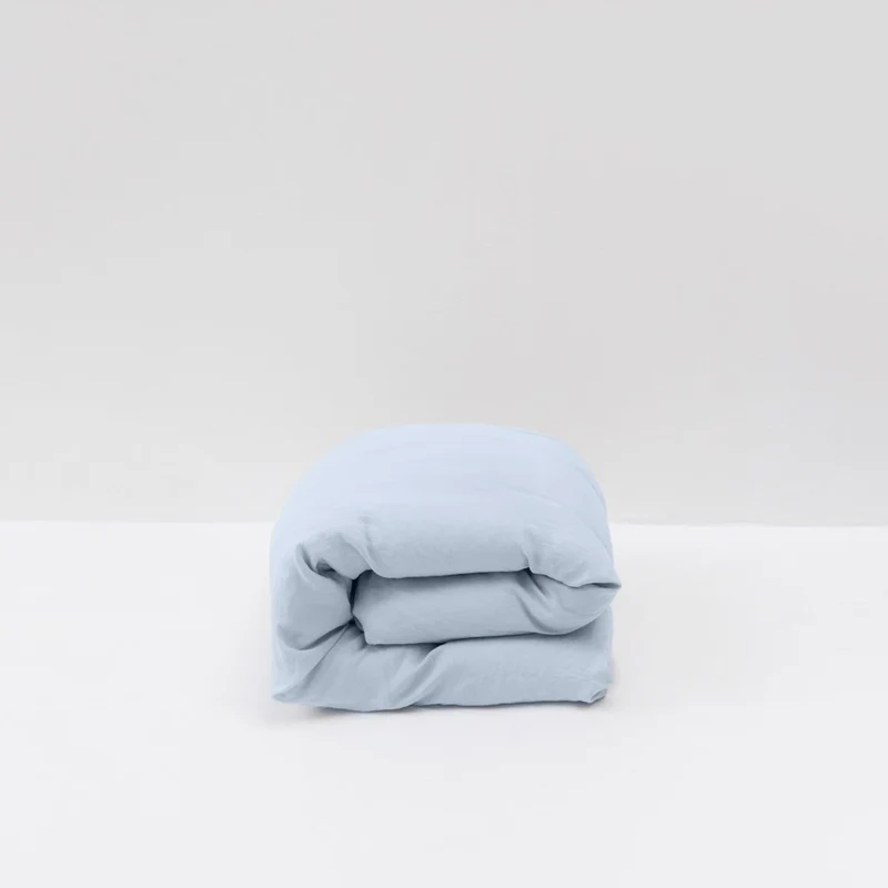 Housse de couette en lin 190g/m² • Bleu Glacier