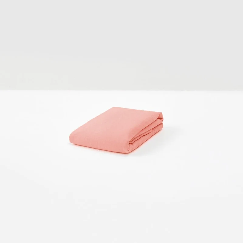 Drap housse en lin lavé 190g/m² • Vieux Rose