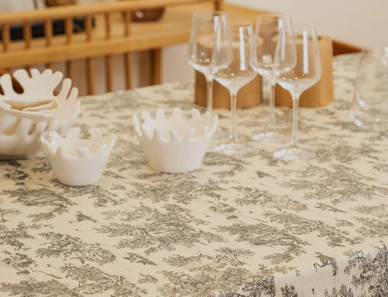 Nappe Coton enduit - PASTORALE Caviar