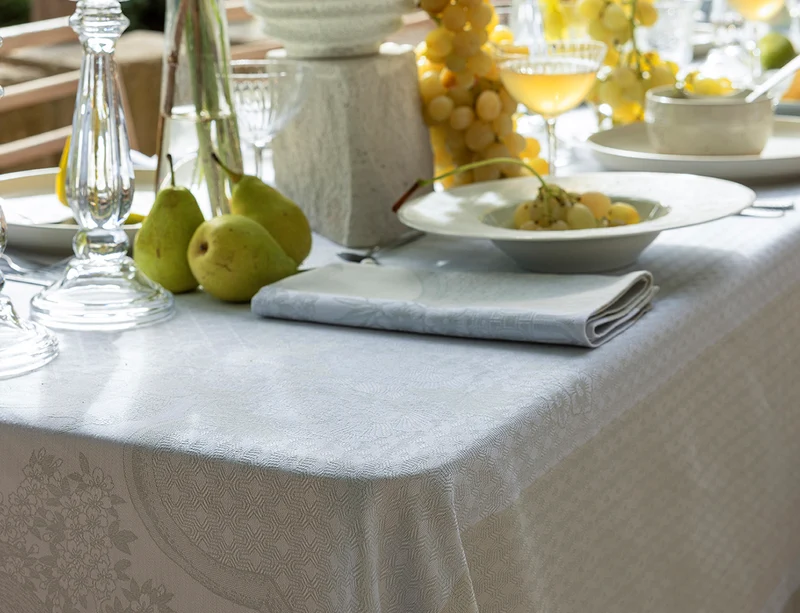 Nappe Coton Jacquard - PROMENADE IMPERIALE Nacre