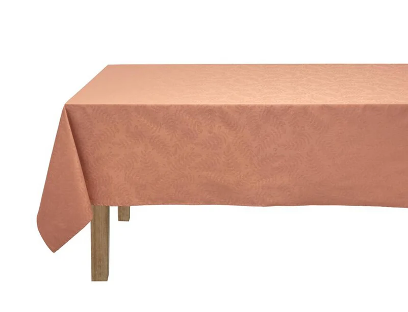 Nappe Coton Jacquard - VEGETAL MOOD Papaye