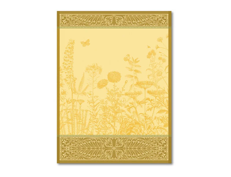 Torchon Coton Jacquard - BLOOMING Ajonc