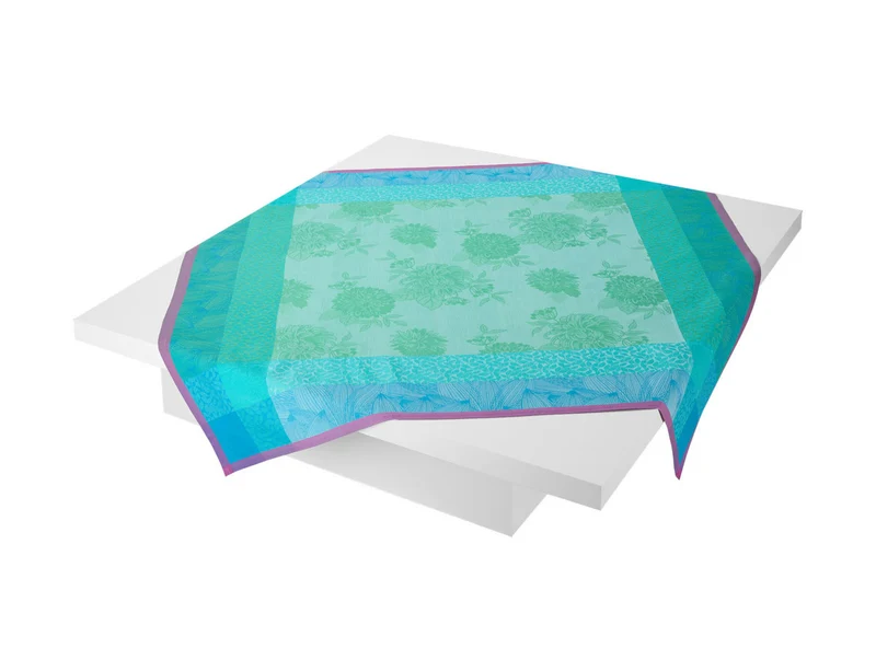 Serviette Coton Jacquard - PARFUMS DE BAGATELLE Hortensia