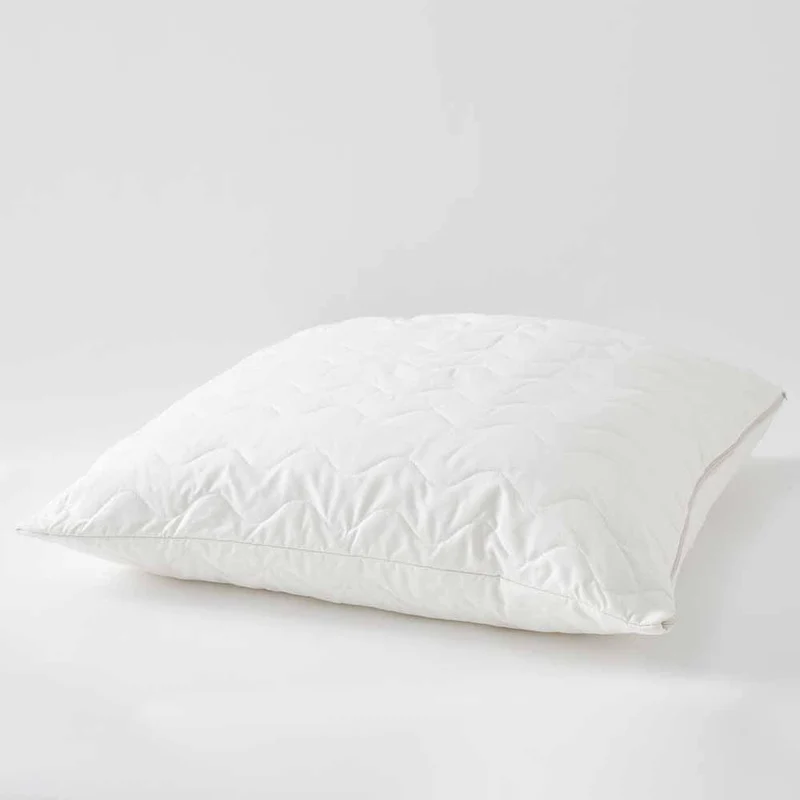 Pack 2 oreillers coton bio et laine confort modulable Edelweiss