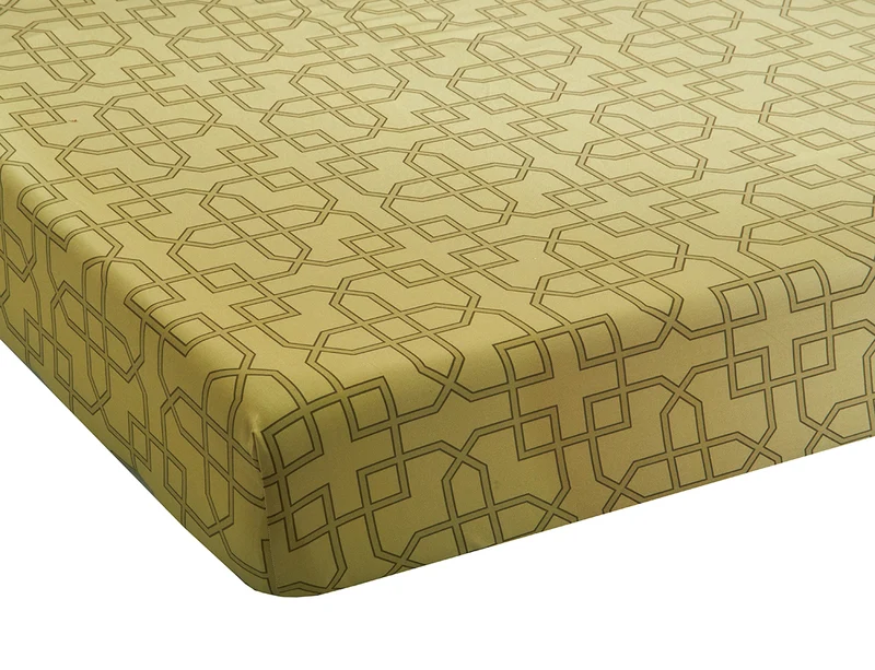 Drap housse satin de coton PARADESIA Ocre